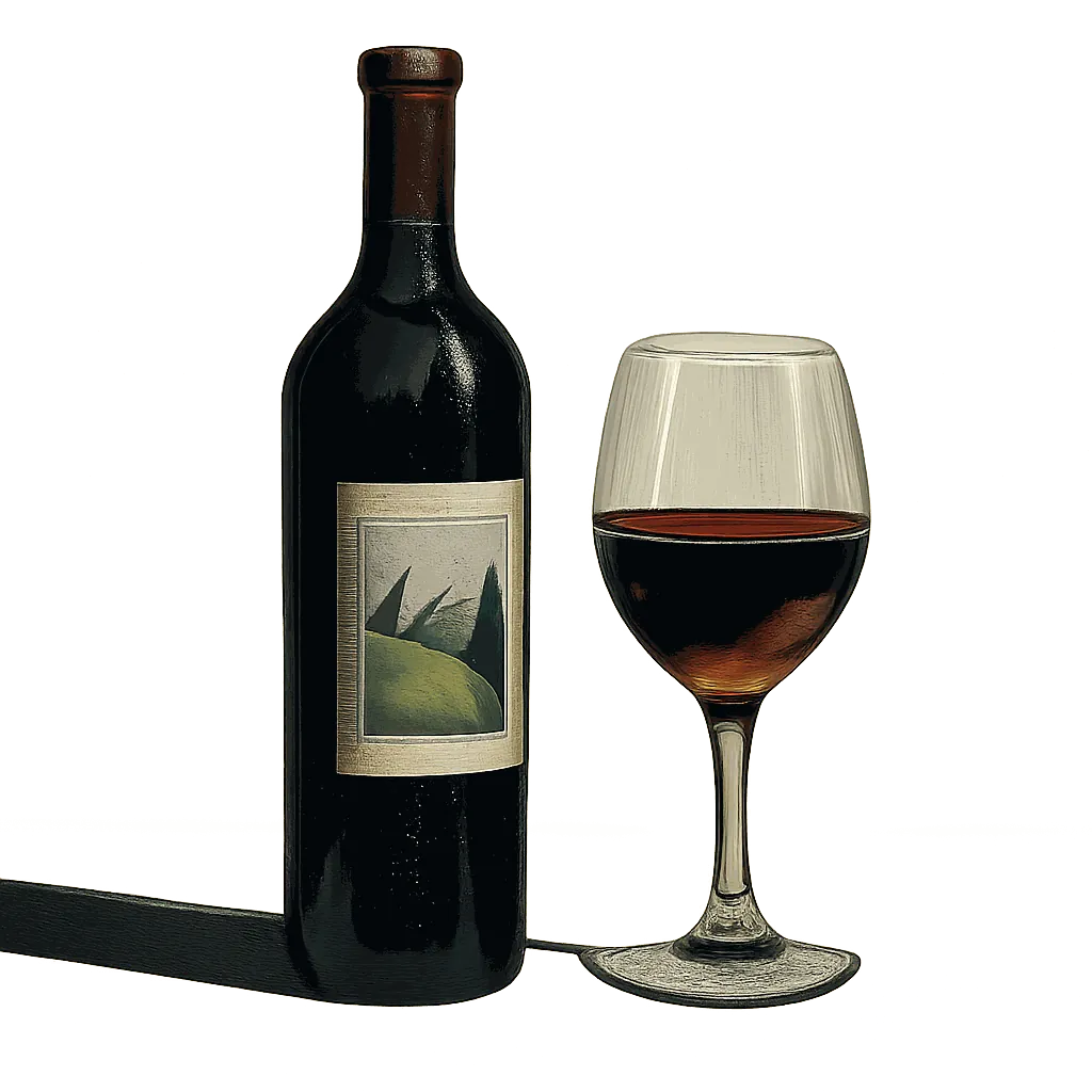Natural red wine